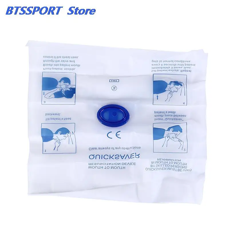 

1pcs Disposable Mouth To Mouth CPR Breathing Mask Breathing Mask Breathing Respirator CPR Mask Emergency One-way Valve