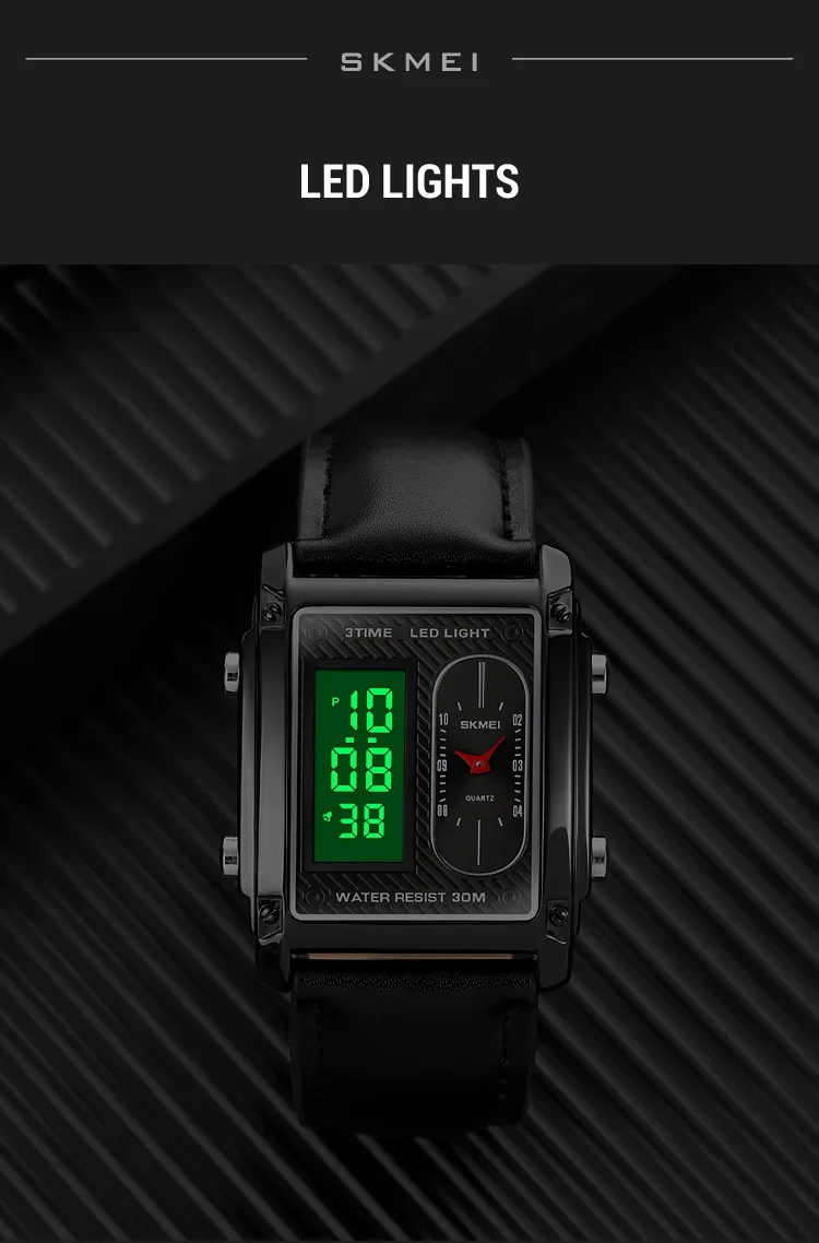 SKMEI 1868 Multiple Time Digital Analog Watch description image 8