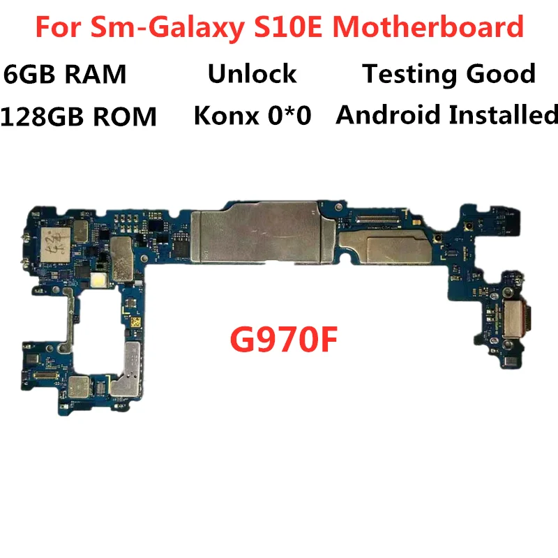SamuelT оригинальная материнская плата для samsung Galaxy S10E разблокированная материнская плата G970F G970U материнская плата 128 ГБ материнская плата