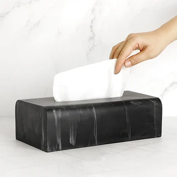 

Marble Stripes Tissue Box Cover Holder Bathroom Accessories Paper Rack Office Table Accessories Hotel Rectangular Napkin Holder