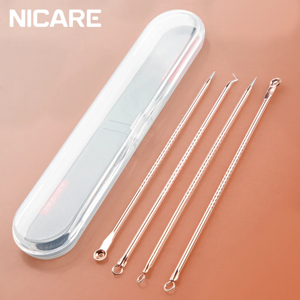 Иглы из нержавеющей стали NICARE для удаления черных точек акне и прыщей 4 шт. |