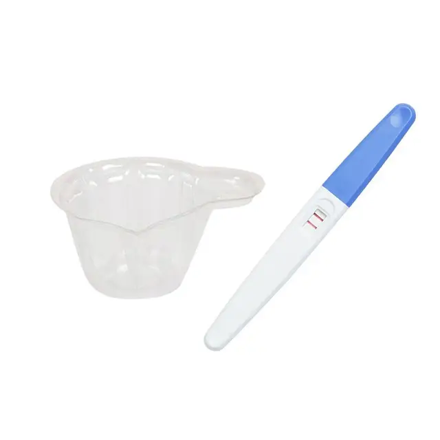 April Fool's Day Pregnancy Test Spoof Prank Toy Test Paper Fake Tricky Boyfriend For Adults Pregnancy Test Stick + Urine Cup 2
