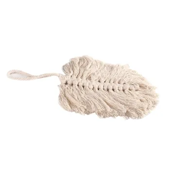 

Country Style Decoration Living Room Interior Hand-woven Leaves Wall Ornaments Hanging Cotton Rope