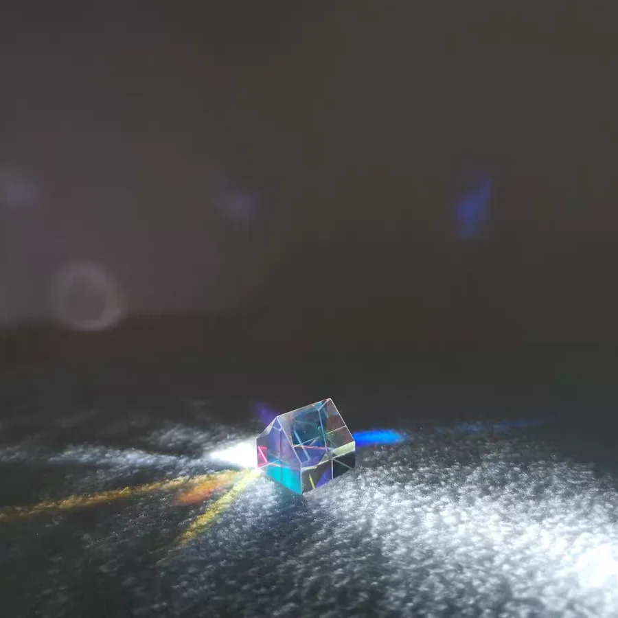 20*20*18mm Prism Laser Beam Combine Cube Colorful Combiner Splitter Cross Dichroic Cube RGB Prism Durable Quality