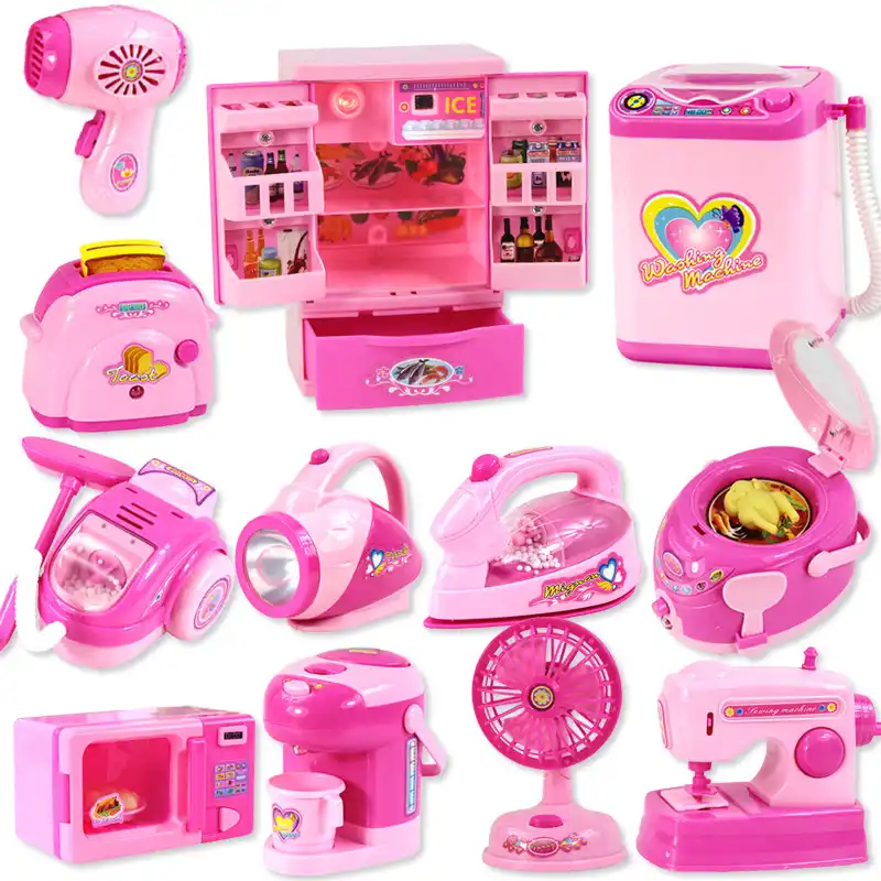 pink toy kitchen accessories