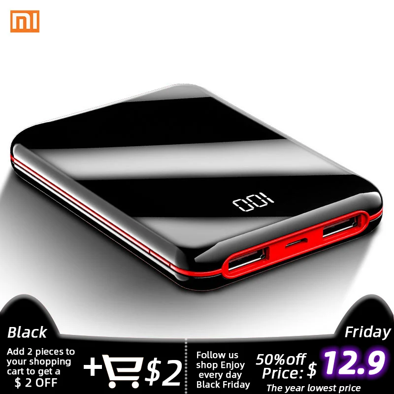 

Xiaomi Power Bank 30000mAh Mobile Phone Accessories Full Screen Mini PowerBank USB Portable Charger for IPhone External Battery