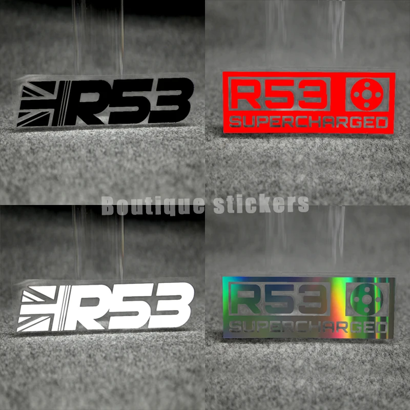 Racing Modificato Mini R53 Fustellato Hollow Intagliato Adesivi Impermeabile Materiale Kk Casco Moto Bicicletta Tornio Paraurti Decalcomania