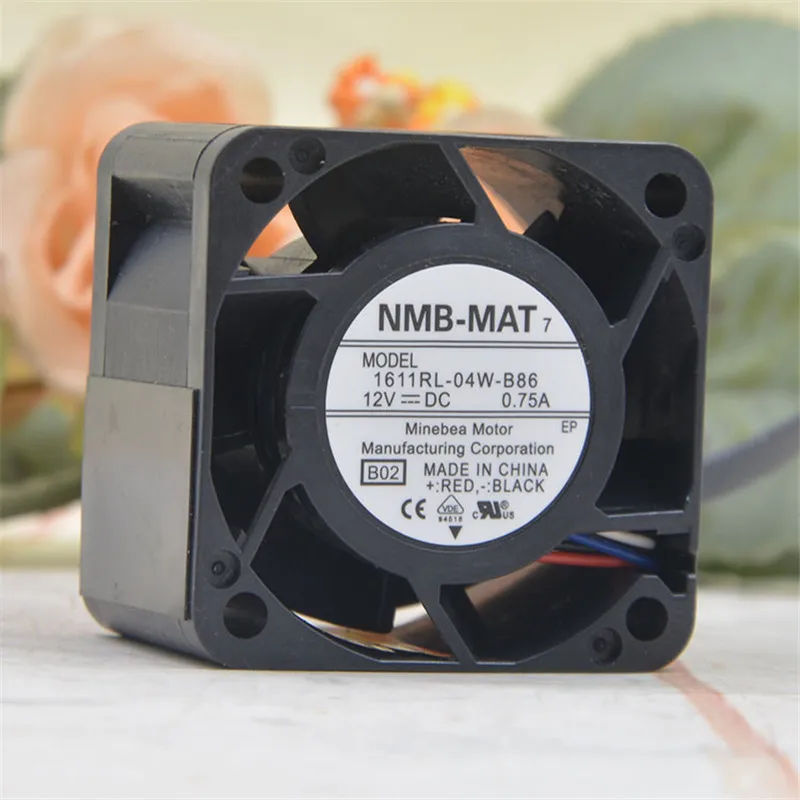 Вентилятор охлаждения NMB-MAT 12 В 0 75 А 1611RL-04W-B86 4028 40 мм 4 см 40*40*28 1U 2U вентилятор для