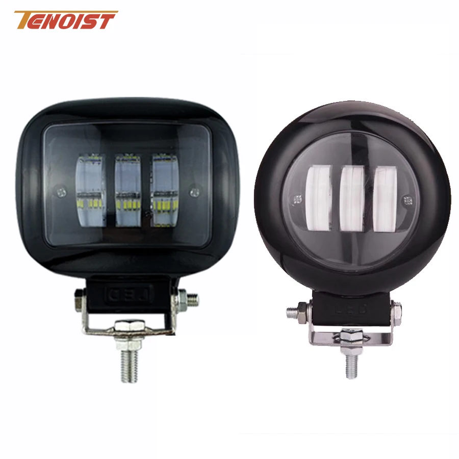 Super Bright 2PCS Black Shell 4.5 Inch Square Round Work Light For Pickup Wrangler SUV ATV Truck 4*4 Motorcycle Van 12V 24V | Автомобили и