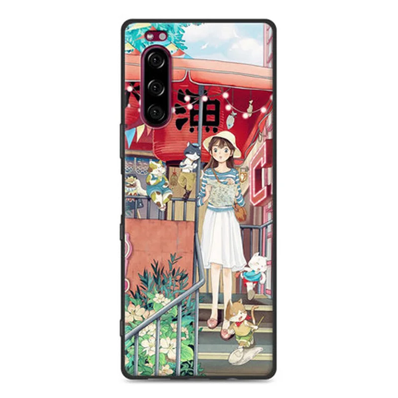 Полный чехол для sony Xperia 5, чехол, роскошный, HD, мультяшный, окрашенный, мягкий, TPU, чехол для sony Xperia5 J9210, чехол для телефона s, для sony 5 - Цвет: A22