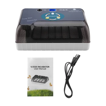 

Poultry cage 12 Eggs Incubator Hatcher Household Digital Automatic Hatching Machine poultry farming