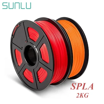 

SUNLU 1.75MM 3D Filament SPLA For 3D Printer 1KG S PLA Filament 2 Rolls/set 3D Printing Materials Plastic PLA