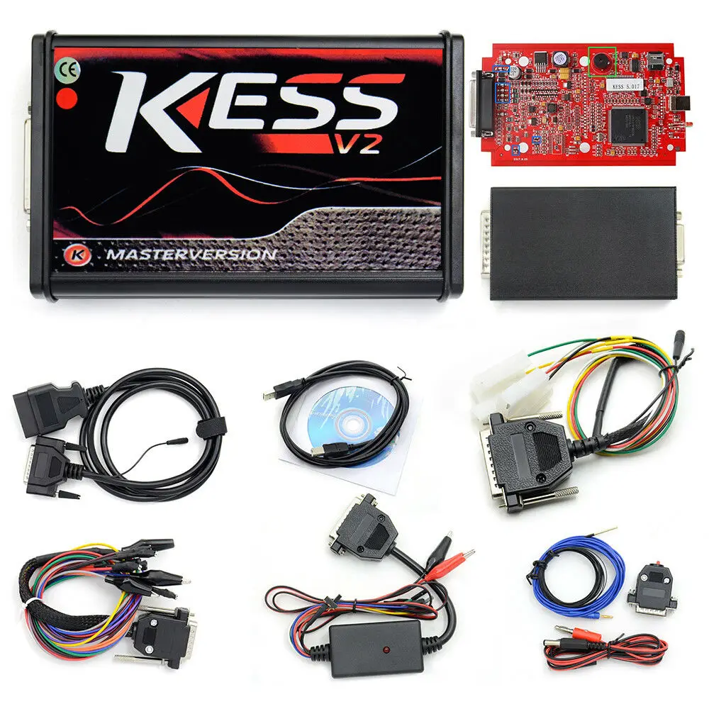 KESS V5.017 V2.53 ЕС красный блока управления двигателем Титан KTAG V2.25 V7.020 4 светодиодный