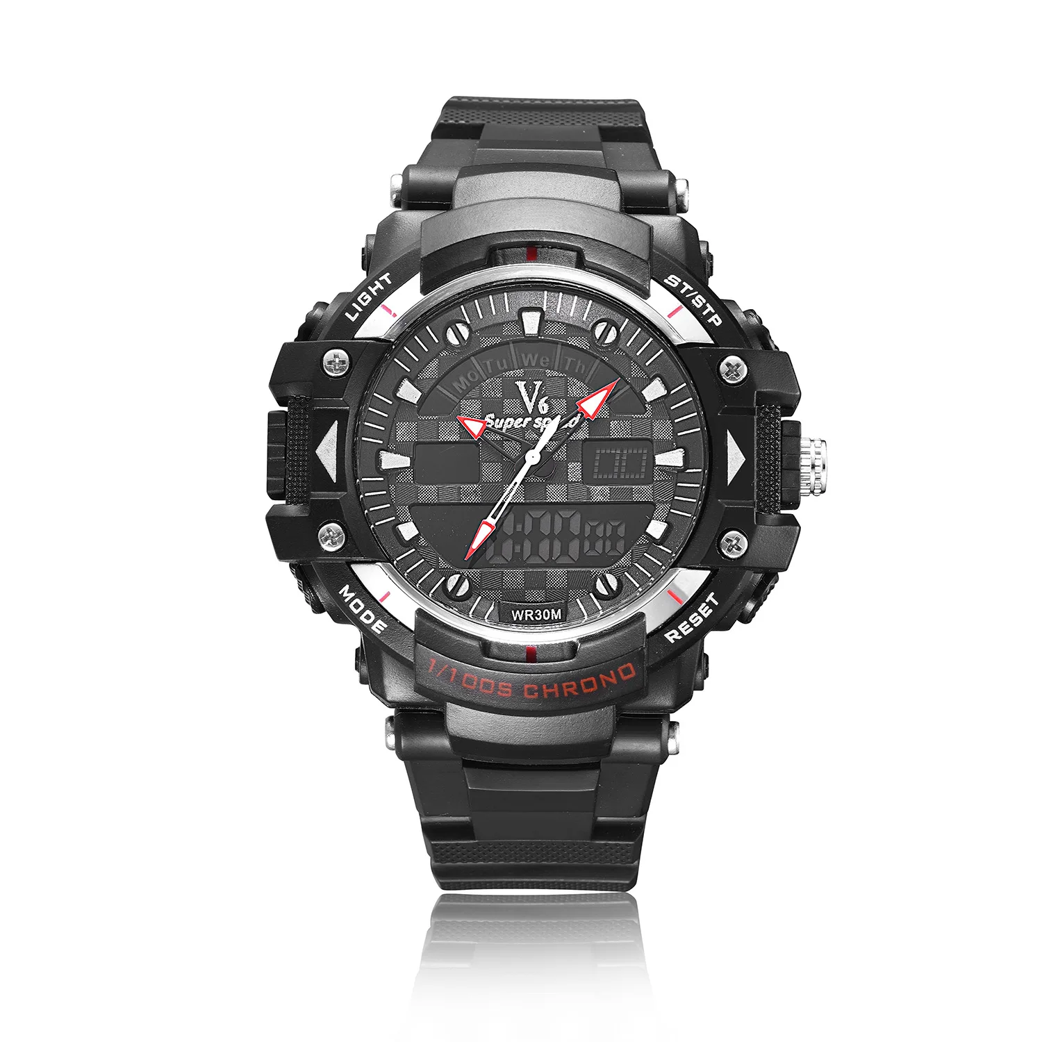 

V6 Waterproof D001 Multi-functional Dual Display Electronic Outdoor LED Watch
