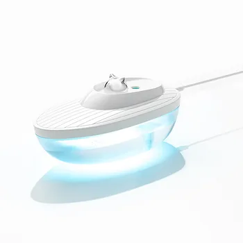 

350ML Creative Air Humidifier Cat Captain Ultrasonic Cool Mist Maker With LED Lights Air Purifier for Home USB Aroma Diffuser