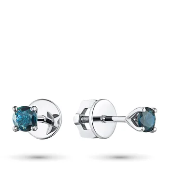 

Pusety of white gold with sapphire e0902ps11198580