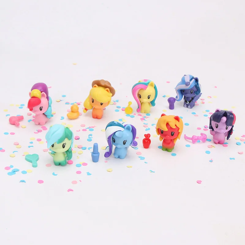 My Little Pony Cutie Mark Crew, 8 фигурок с аксессуарами, мини-пони, кукла конфетти, вечерние, с обратным отсчетом, эксклюзивные цвета радуги