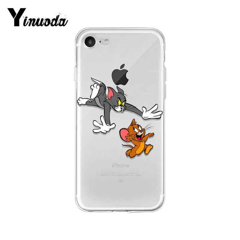 A14 Yinuoda чехол для телефона с рисунком кота и мыши Тома и Джерри чехол для iphone 8 7 6 6S Plus X XS MAX 5 5S SE XR 10 - Цвет: A14