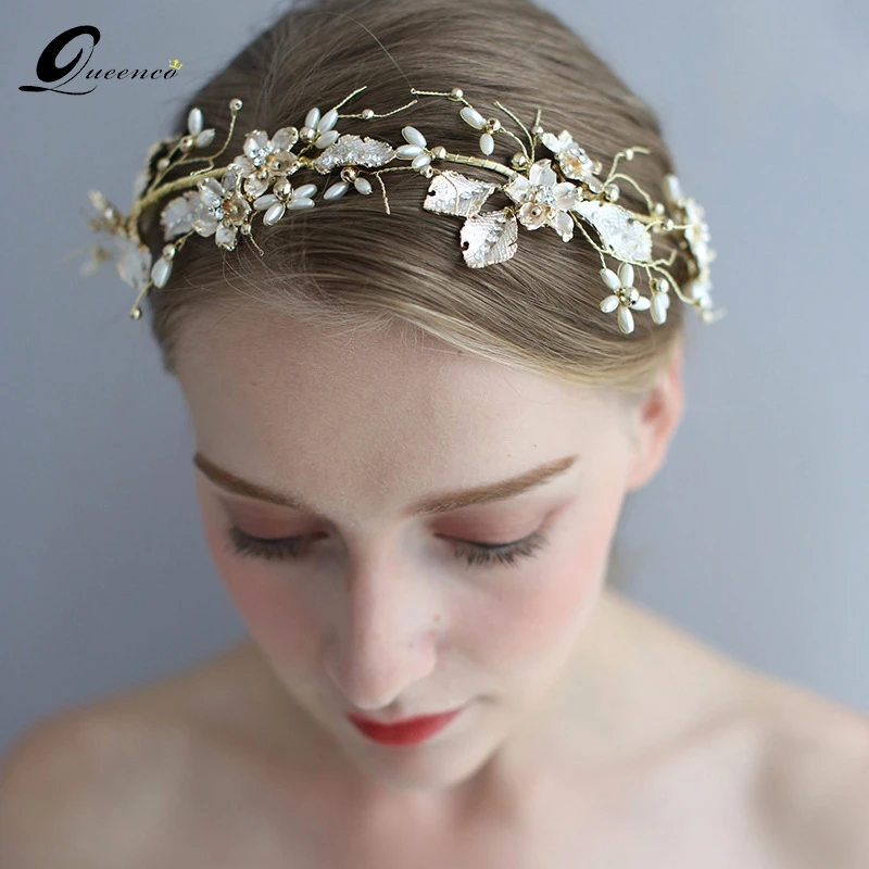 

Luxury Bride Tiara Wedding Hair Accessories Manual Hair Comb Shallow Gold Plate Hair Jewelry Exquisite Marry Hair Ornaments
