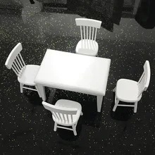 5 шт. деревянный стол стул набор мини кукла мебель модель для 1/12 кукольный домик игровой дом игрушки FJ88