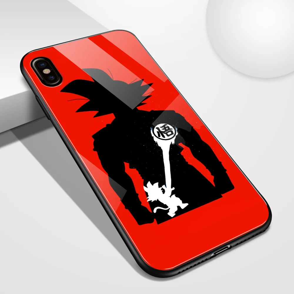 Для iphone 11 чехол стеклянная задняя крышка из аниме Goku dragon ball super case iphone x чехол для iphone 6 6s 7 8 Plus X XS Max XR 11 pro