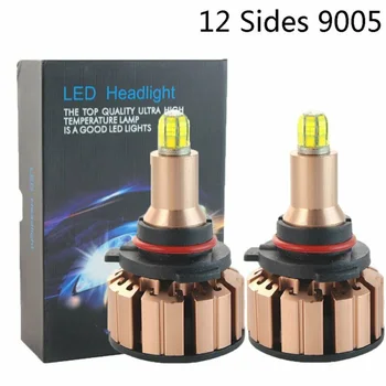 

2pcs 9005 High Power LED Bulbs Heat Pipe Technology A380 Aluminum Radiator