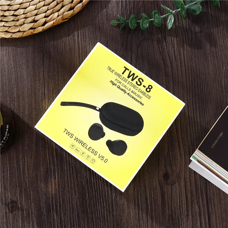 FOOVDO TWS 5 0 Bluetooth Earphone Wireless Mini Headsets In ear Stereo Headphone Waterproof Earbuds for Mobile Phone with Mic