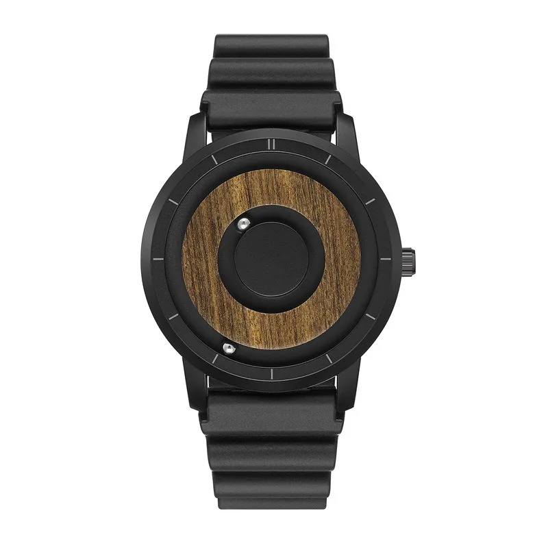 

minimalist Novelty Wood Dial Scaleless Magnetic Watch Belt Natural Forest Fashion Men's Couple Watch