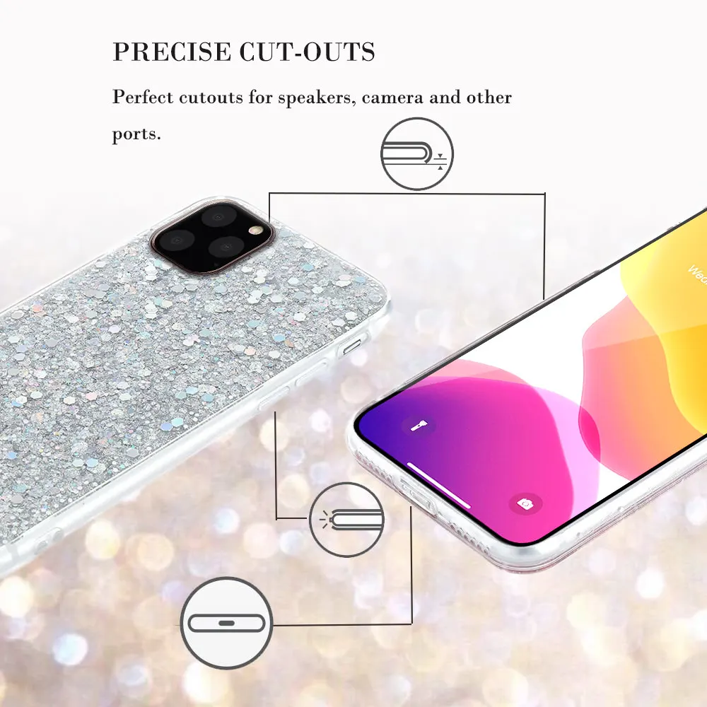 LLZ. COQUE милый Алмазный чехол для телефона для IPhone 11 Pro XS Max XR X 6 6S Plus 5 5S SE 7 8 Plus Блестящий силиконовый чехол Funda Capas