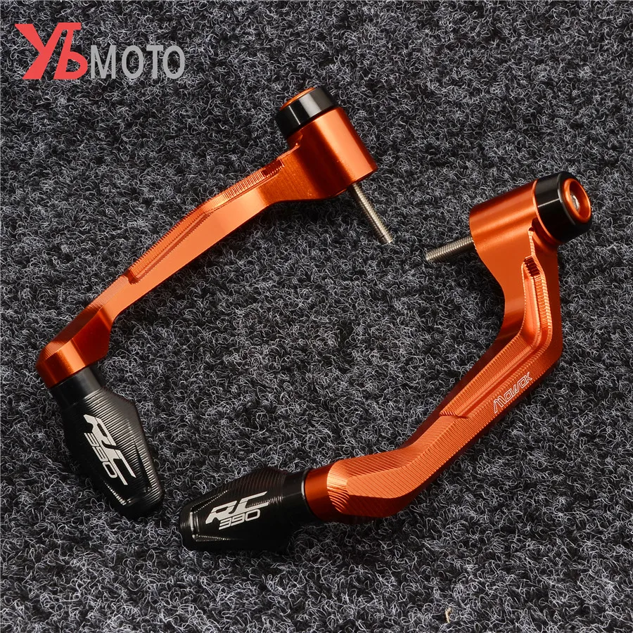Orange Motorcycle Handguards Orange Fit For KTM RC125 RC200 RC390 RC 390 2013- Handlebar Grips Bar Ends Protector - Color: Orange