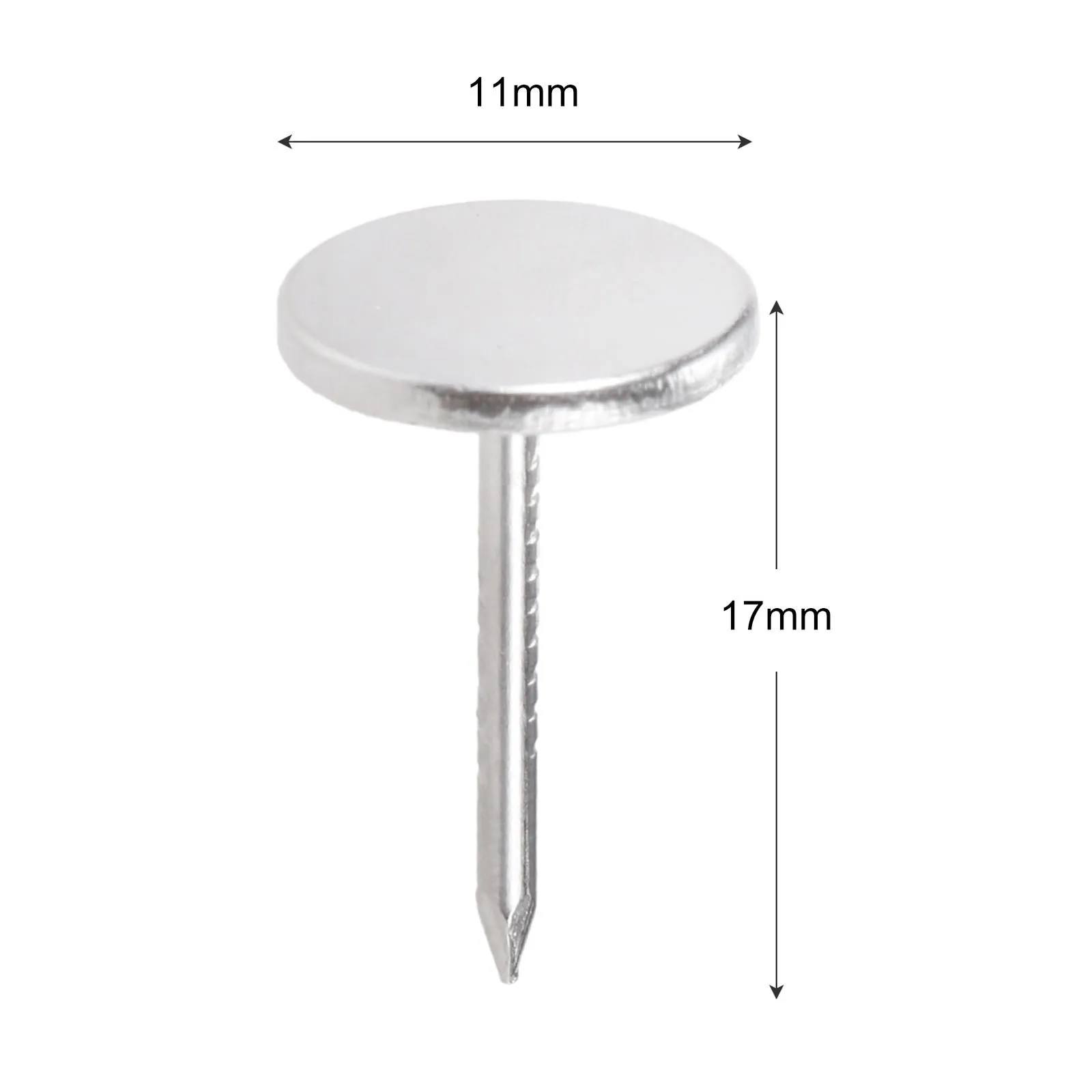 10-100pcs upholstery nail Silver upholstery nails Flat head metal pushpin 11mmx17mm Vintage tacks antique stud jewelry case wine box sofa decor