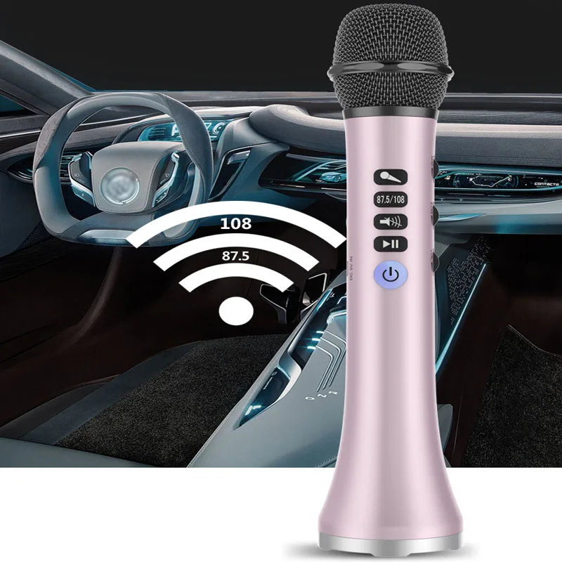 Беспроводной караоке динамик bluetooth c микрофоном 2-в-1 Ручной петь и Запись Портативный КТВ плеер для iOS/андроид