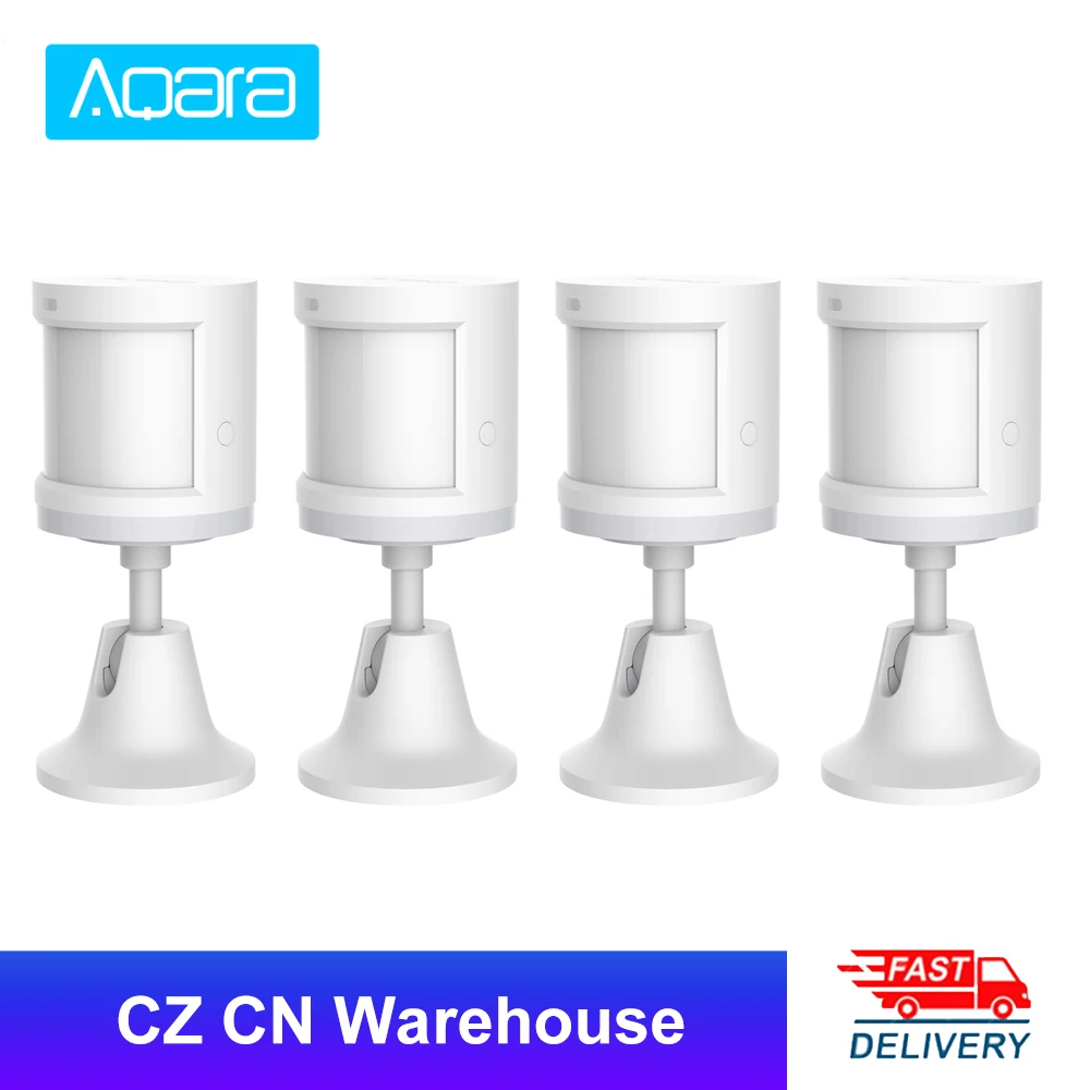 Aqara-Sensor de cuerpo humano y de intensidad de luz, Sensor de movimiento inteligente Zigbee wifi inalámbrico para Mi aplicación para hogares RTCGQ11LM