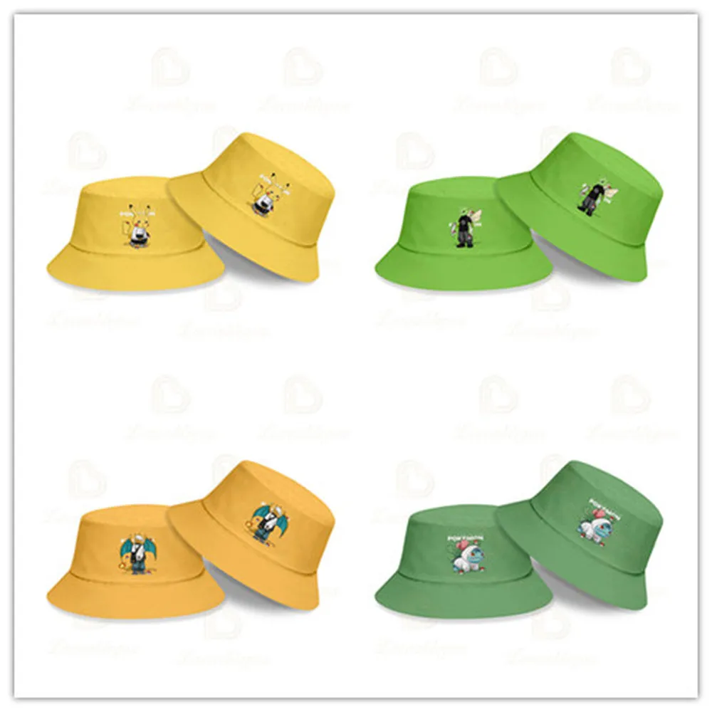 

Adult Kid Summer Foldable Bucket Hat Solid Color Hip Hop Wide Brim Beach UV Protection Round Top Sunscreen Fisherman Cap