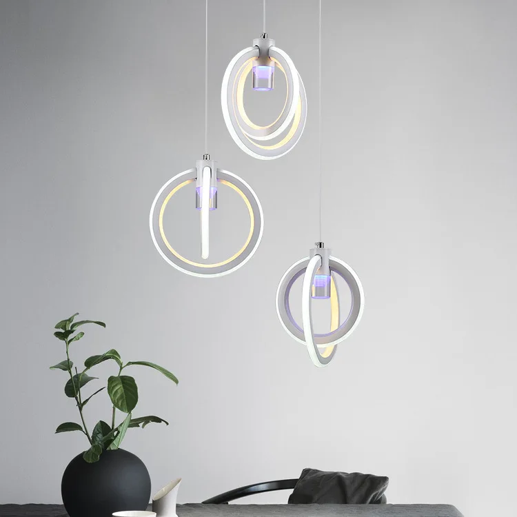 

Nordic tieyi chandelier three modern simple led living room lamp bar cafe creative personality fashion chandelier E27