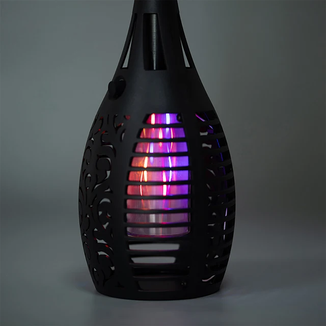 1/2/3/4 Pcs Colorful Solar Powered Dancing Flame Torch Lights IP65 Waterproof Light Fence Outdoor Garden Sensing Solar Lights Colorful