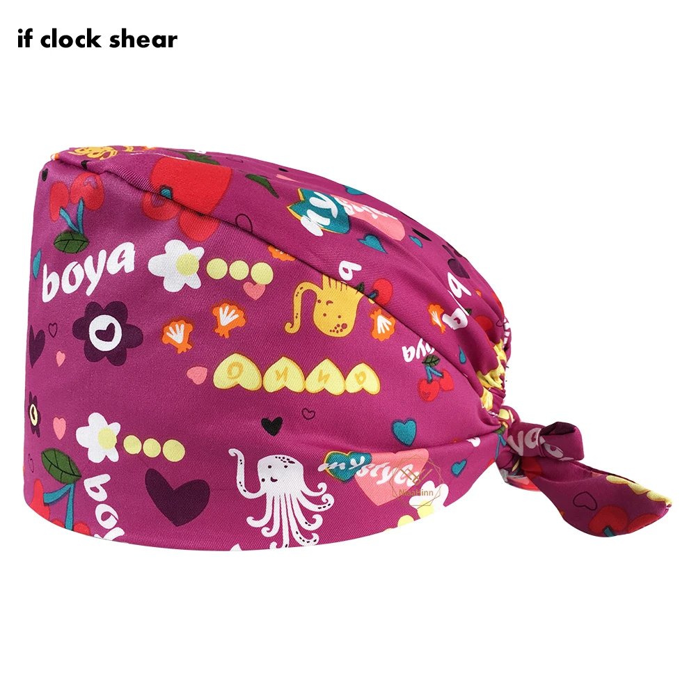

Dust Hat Printing gourd hats laboratory work hat Unisex scrub caps Beauty work hats Pet grooming shop Reuseable Work Scrubs Caps