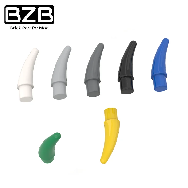 

10PCS BZB MOC DIY 53451 Building Blocks Parts Barb Claw Tooth Horn Animal Body Minifig Parts Bricks Accessories Kids Toys