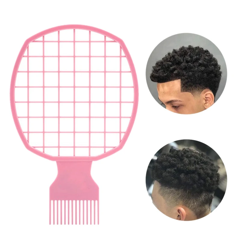 

Afro Twist Comb Portable Two-In-One Hair Comb for Natural Twists Curls Coils Dreads Hair Styling Tool for Black African(Pink)