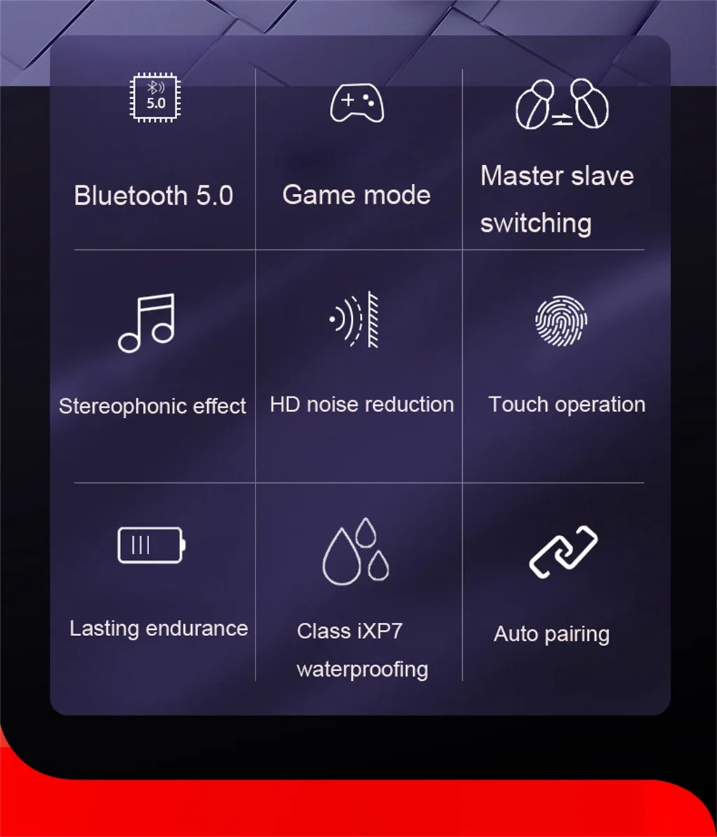 Мини Bluetooth наушники водонепроницаемые беспроводные наушники HIFI светодиодный дисплей наушники audifonos para celular наушники 1210#2