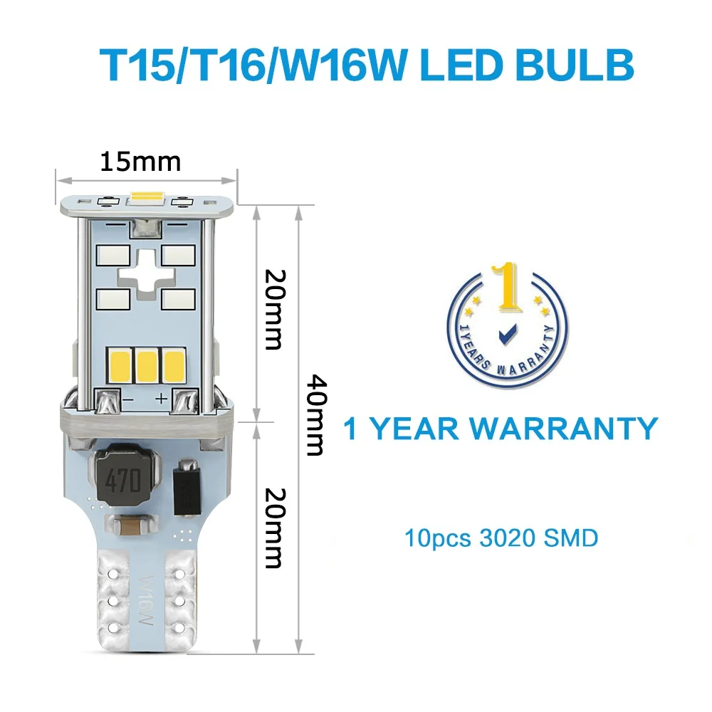 OXILAM 2x Canbus T15 W16W светодиодный лампы автомобиля Резервное копирование Фары заднего