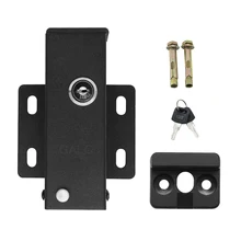Serrure électrique automatique de porte battante noire, verrou à pêne dormant pour ouvre porte battante/gâche extérieure pour serrure de porte battante