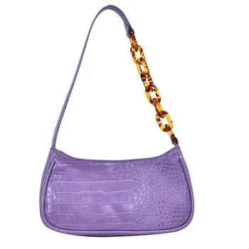 

Leopard Chain Design Small Leather Shoulder Bags for Women New Summer Female Crocodile Pattern Handbags Ladies' Travel Flap Bag