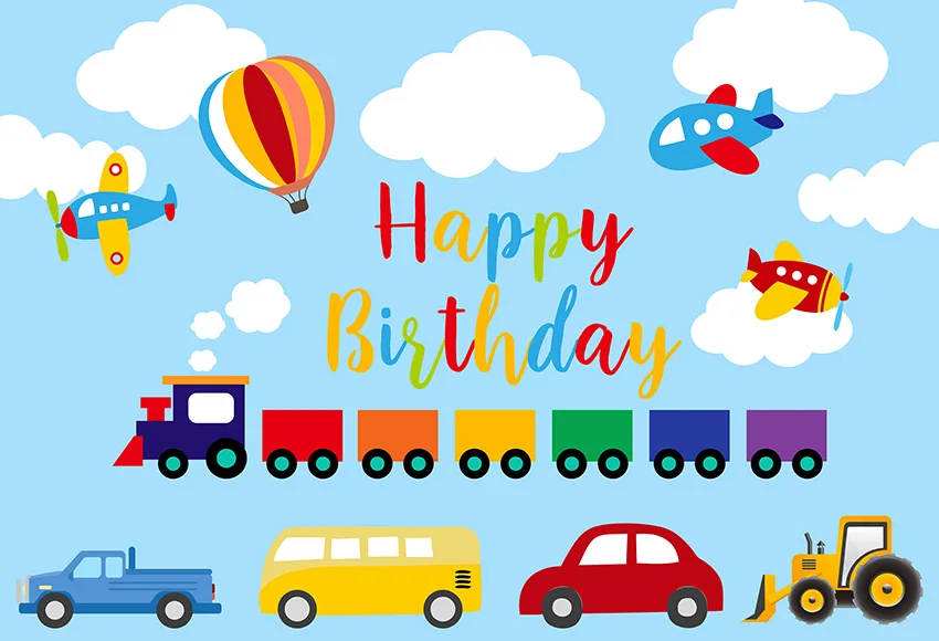 Mehofond Photography Background Transportation Theme Boy Cars Birthday Party Photophone Backdrop Photo Studio