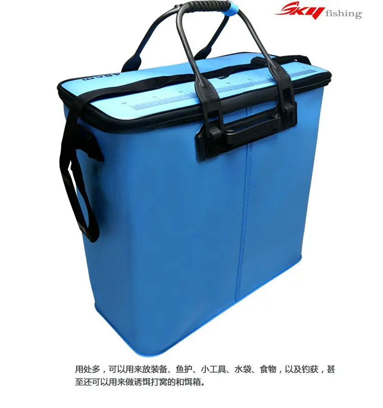 SKY Eva двухслойная Рыбная сумка, сумка для рыбы, рыболовный резервуар для воды, складная Рыбная цистерна, рыболовная снасть