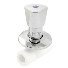 19 мм до 19 мм фитинги для труб PPR скрытый запорный клапан Белый Серебряный тон