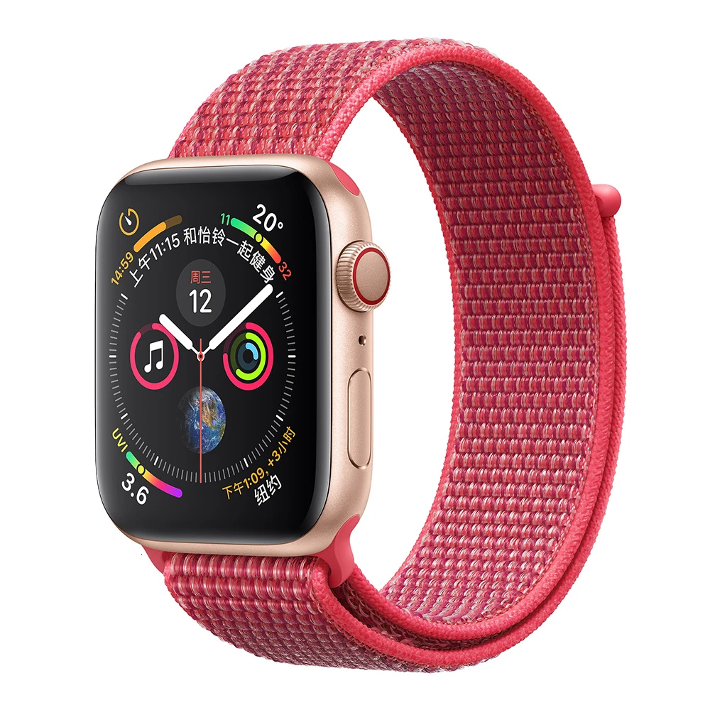 Нейлоновый ремешок для Apple Watch серии 5 42 мм iwatch 44 мм ремешок 38 мм 40 мм iwatch sreies 4 3 2 pulseira браслет ремешок для часов - Цвет ремешка: Hibiscus