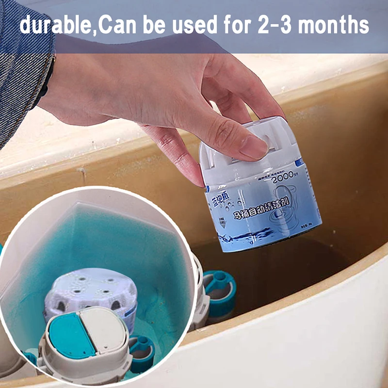 1Pcs Blue Bubble Toilet Cleaner Automatic Flush Helper WC Deodorizer Cleaning Deodorizes Foaming Bathroom | Дом и сад