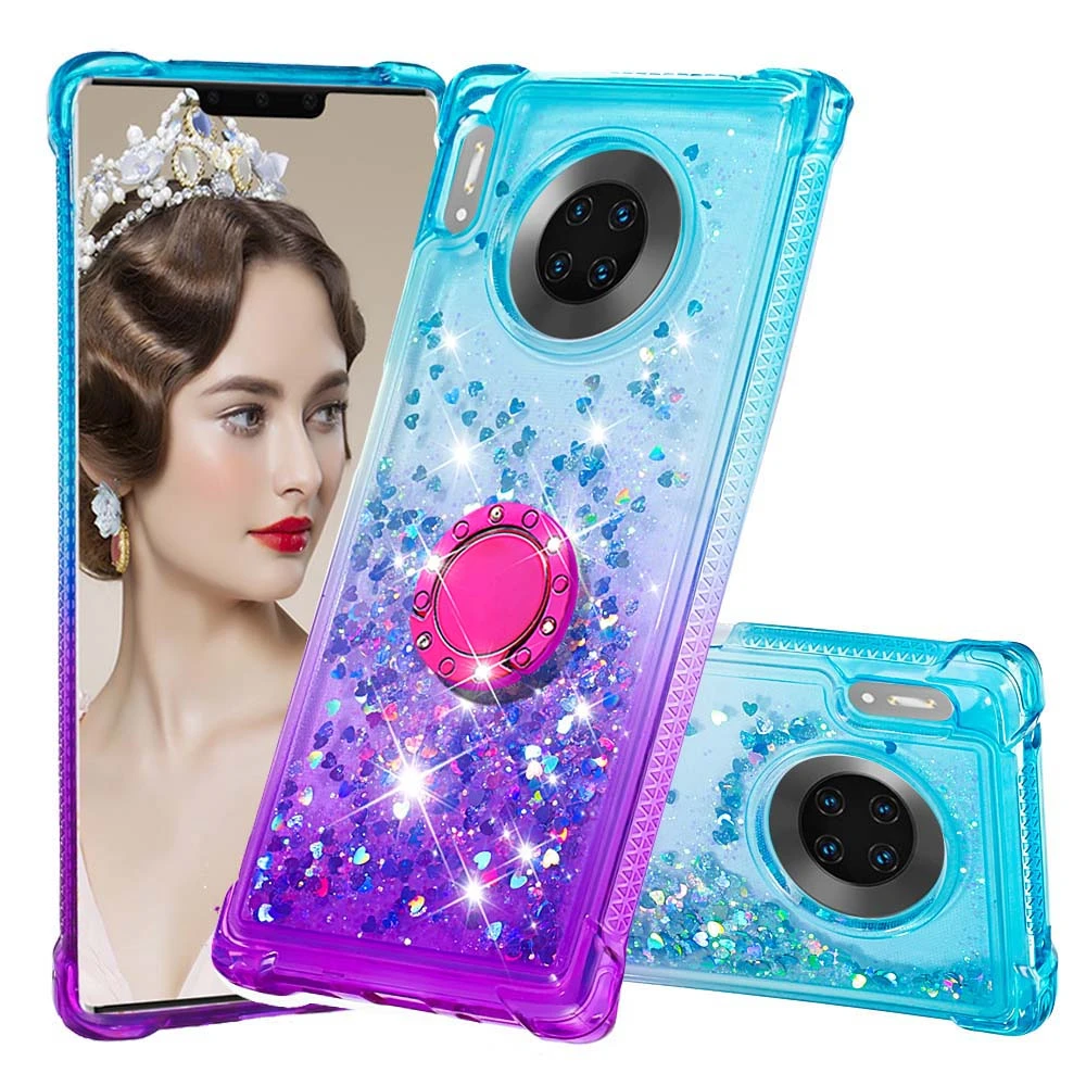 Чехол с блестками и жидкостью для Huawei mate 30 pro nova 5 5pro Honor 9x | Мобильные телефоны