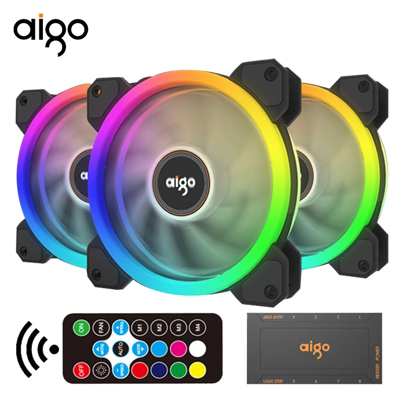 Чехол для Aigo DR12 охлаждающий вентилятор 120 мм Rgb тихий с прозрачным лезвием Cooler Master